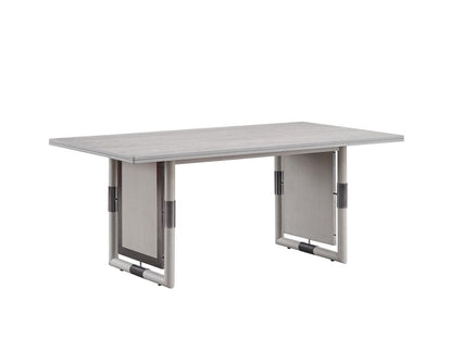72" Natural Wood Double Pedestal Base Dining Table