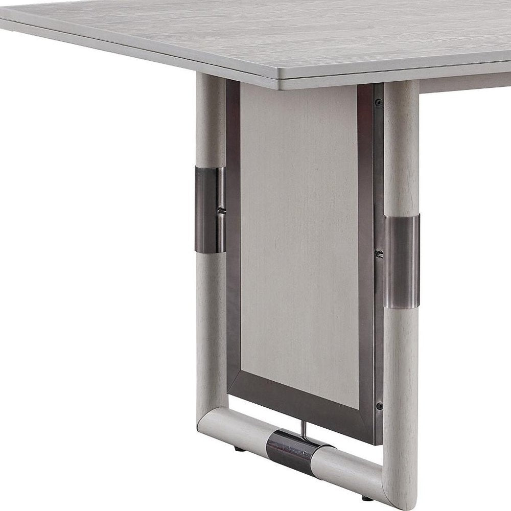 72" Natural Wood Double Pedestal Base Dining Table — view 6
