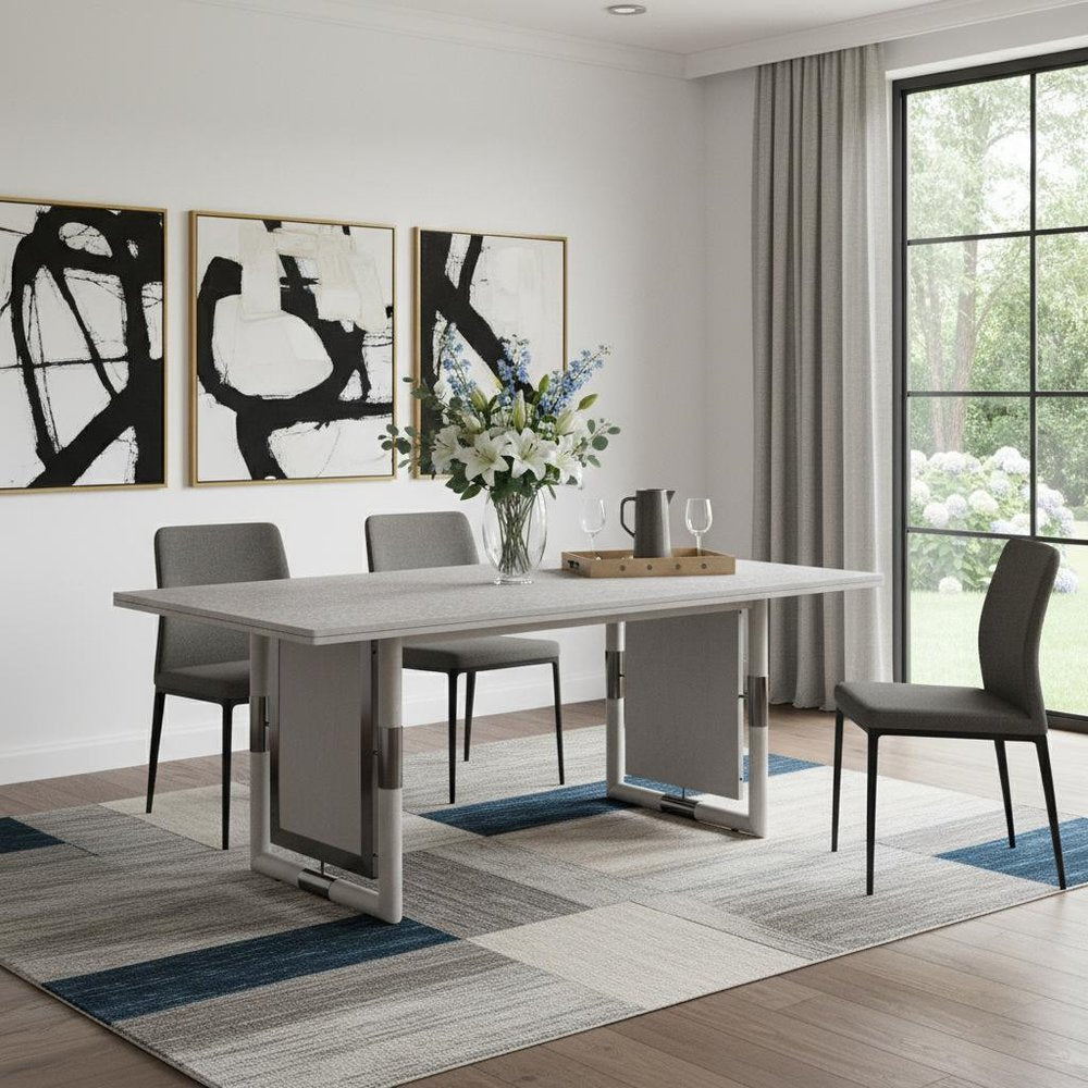 72" Natural Wood Double Pedestal Base Dining Table — view 1