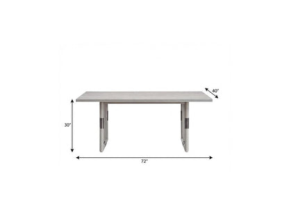 72" Natural Wood Double Pedestal Base Dining Table
