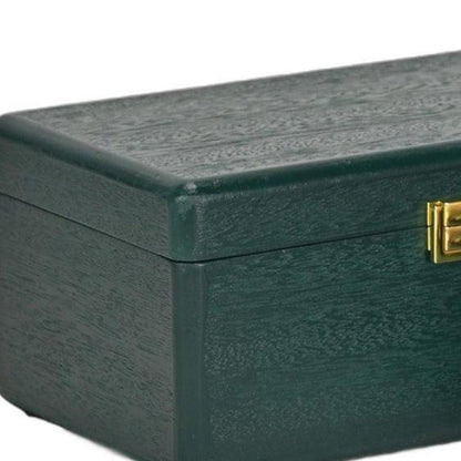 Set Of Two Green Solid Wood Jewelry Boxes HomeRoots