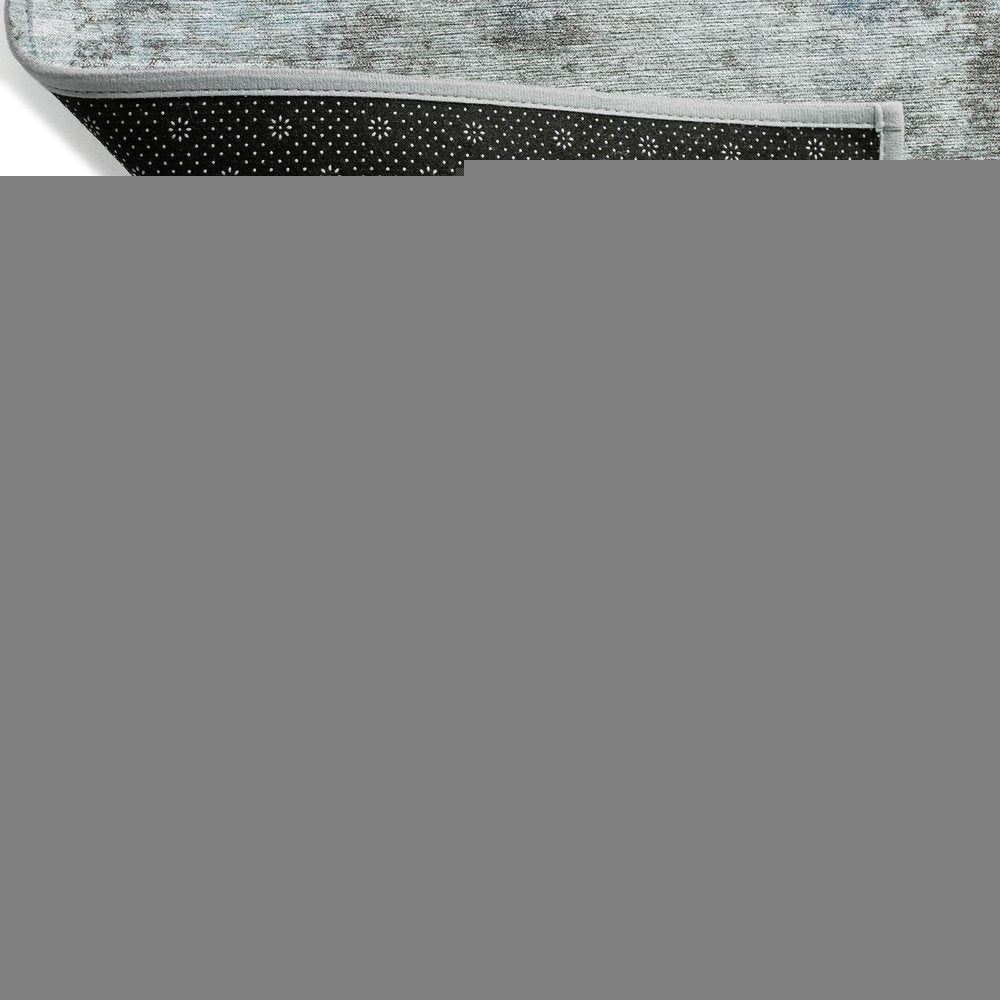 3' X 5' Taupe And Sky Blue Abstract Washable Indoor Outdoor Area Rug HomeRoots