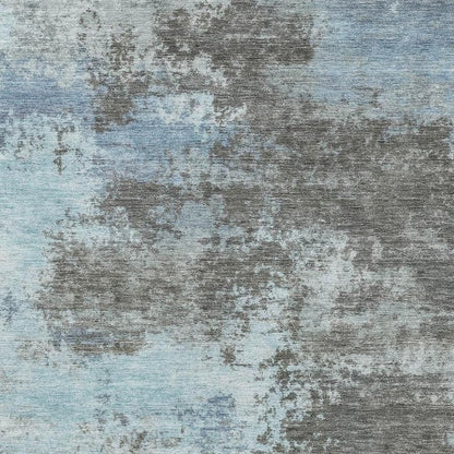 3' X 5' Taupe And Sky Blue Abstract Washable Indoor Outdoor Area Rug HomeRoots