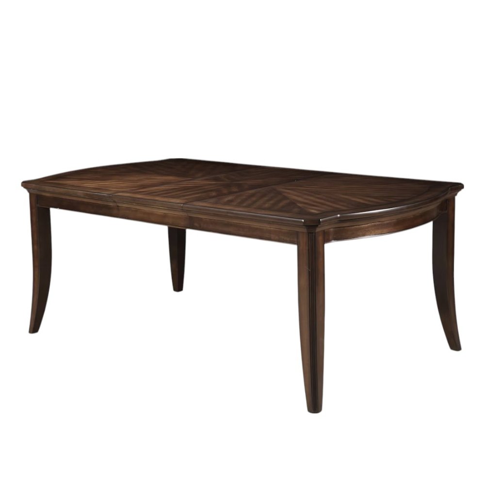 64" Walnut Wood Removable Leaf Extendable Dining Table — view 2