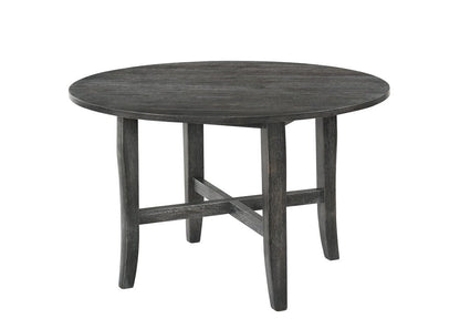 47" Gray Wood Round Top Dining Table HomeRoots