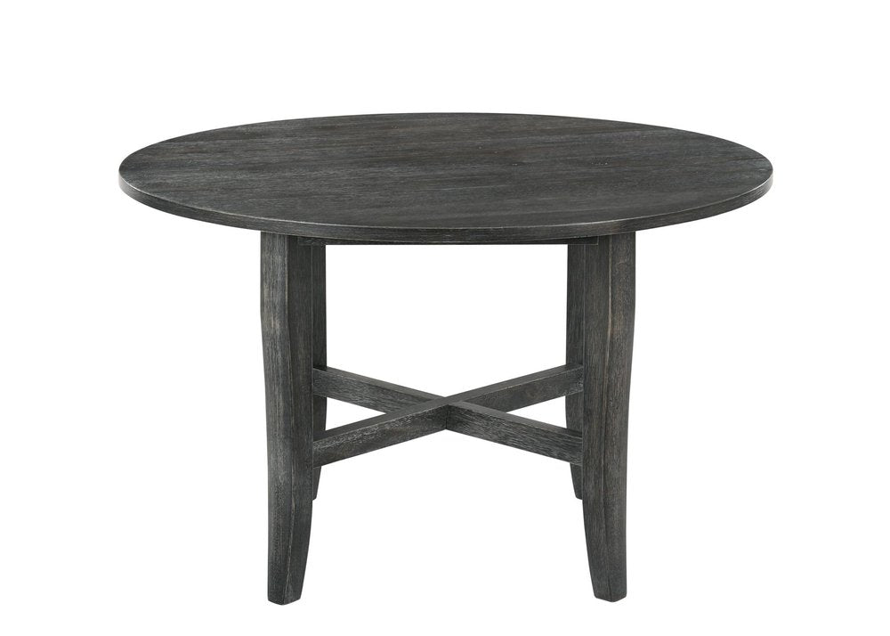 47" Gray Wood Round Top Dining Table HomeRoots
