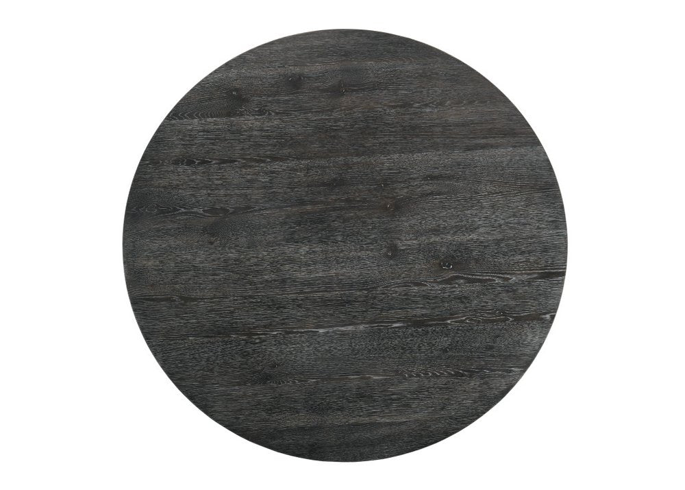 47" Gray Wood Round Top Dining Table — view 3