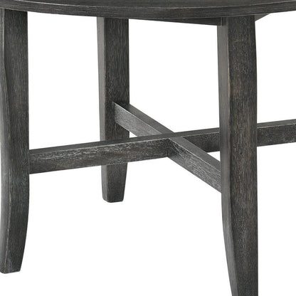 47" Gray Wood Round Top Dining Table HomeRoots