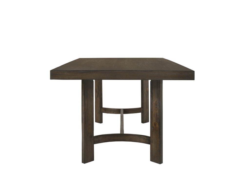 70" Espresso Wood Trestle Base Dining Table — view 3