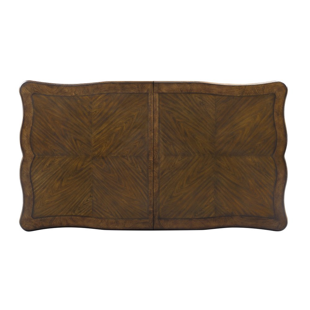 80" Oak And Silver Wood Removable Leaf Extendable Dining Table — view 5