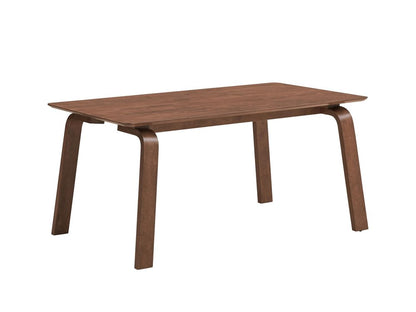 63" Walnut Solid Wood Dining Table HomeRoots