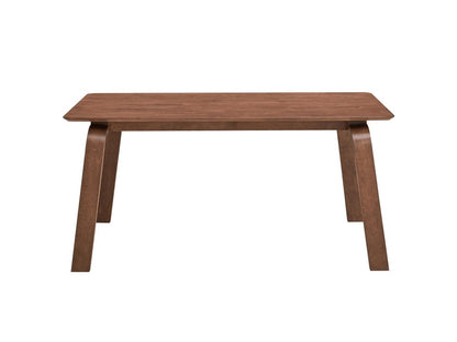 63" Walnut Solid Wood Dining Table HomeRoots