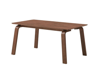 63" Walnut Solid Wood Dining Table HomeRoots
