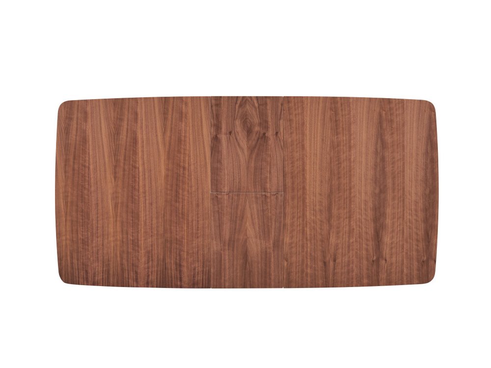 63" Natural And Black Wood Butterfly Leaf Extendable Dining Table — view 5