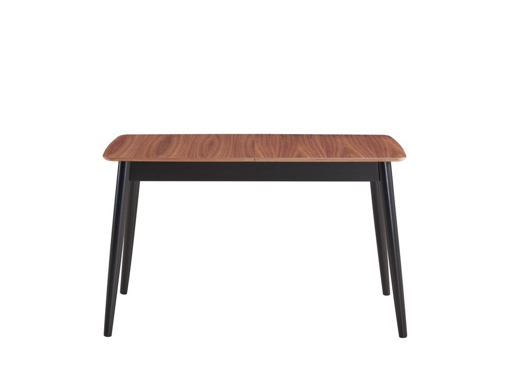 63" Natural And Black Wood Butterfly Leaf Extendable Dining Table HomeRoots