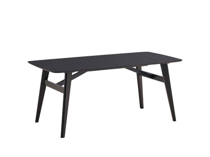 71" Black Wood Dining Table