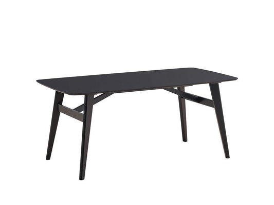 71" Black Wood Dining Table
