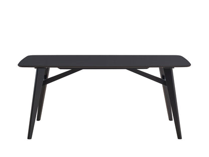 71" Black Wood Dining Table