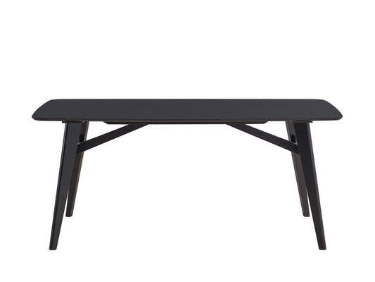71" Black Wood Dining Table
