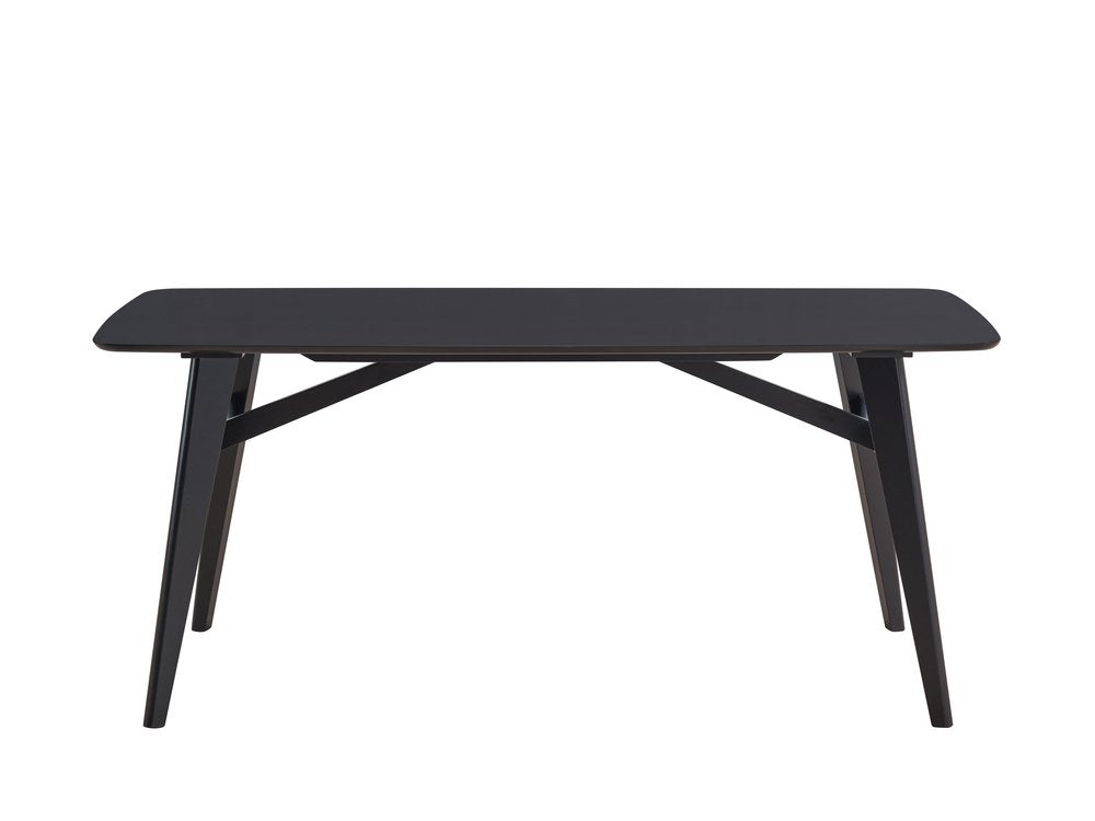71" Black Wood Dining Table — view 2