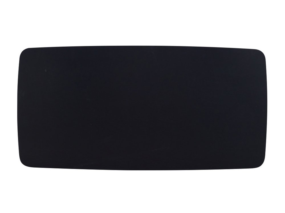 71" Black Wood Dining Table — view 4