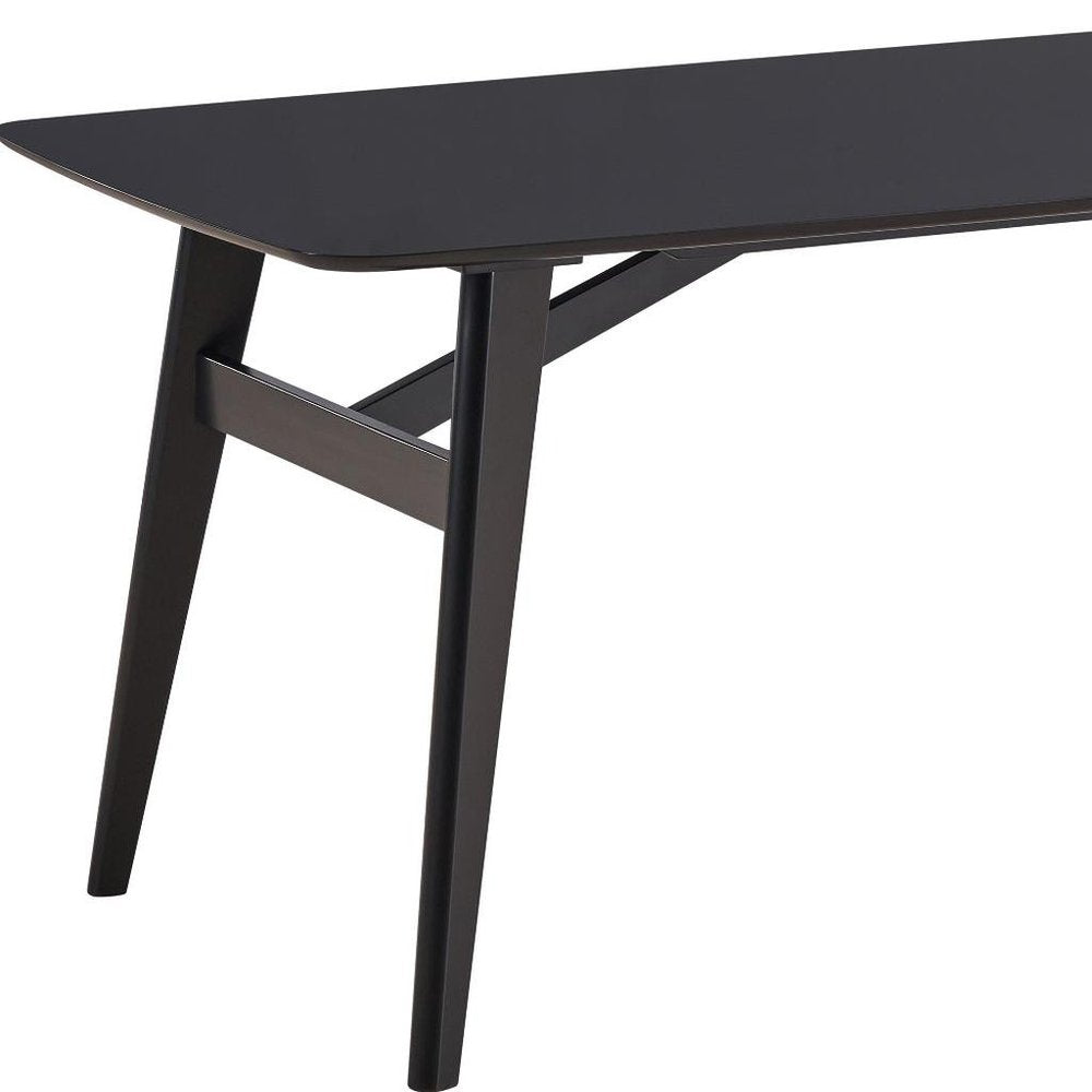 71" Black Wood Dining Table HomeRoots
