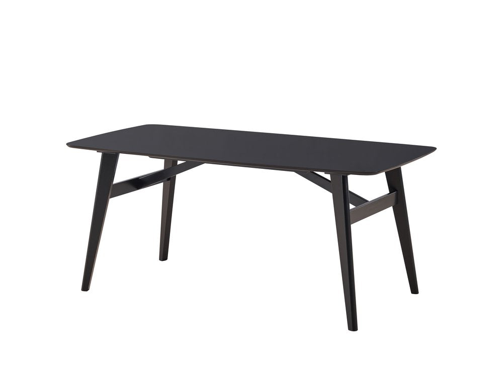 71" Black Wood Dining Table — view 6