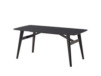 71" Black Wood Dining Table HomeRoots