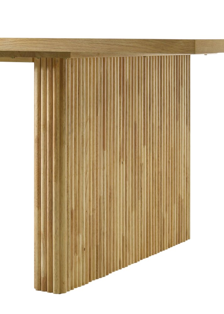 94" Natural Wood Double Pedestal Base Dining Table — view 3