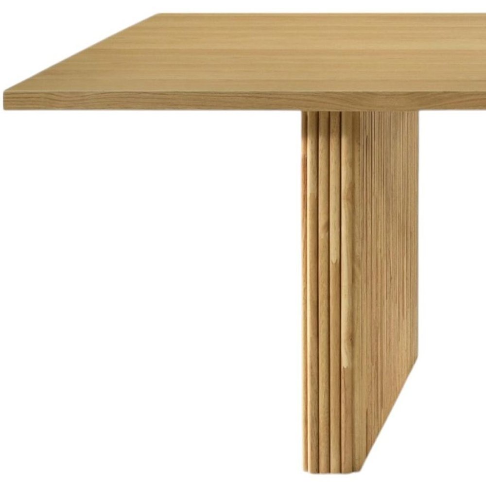94" Natural Wood Double Pedestal Base Dining Table — view 5