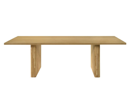 94" Natural Wood Double Pedestal Base Dining Table HomeRoots