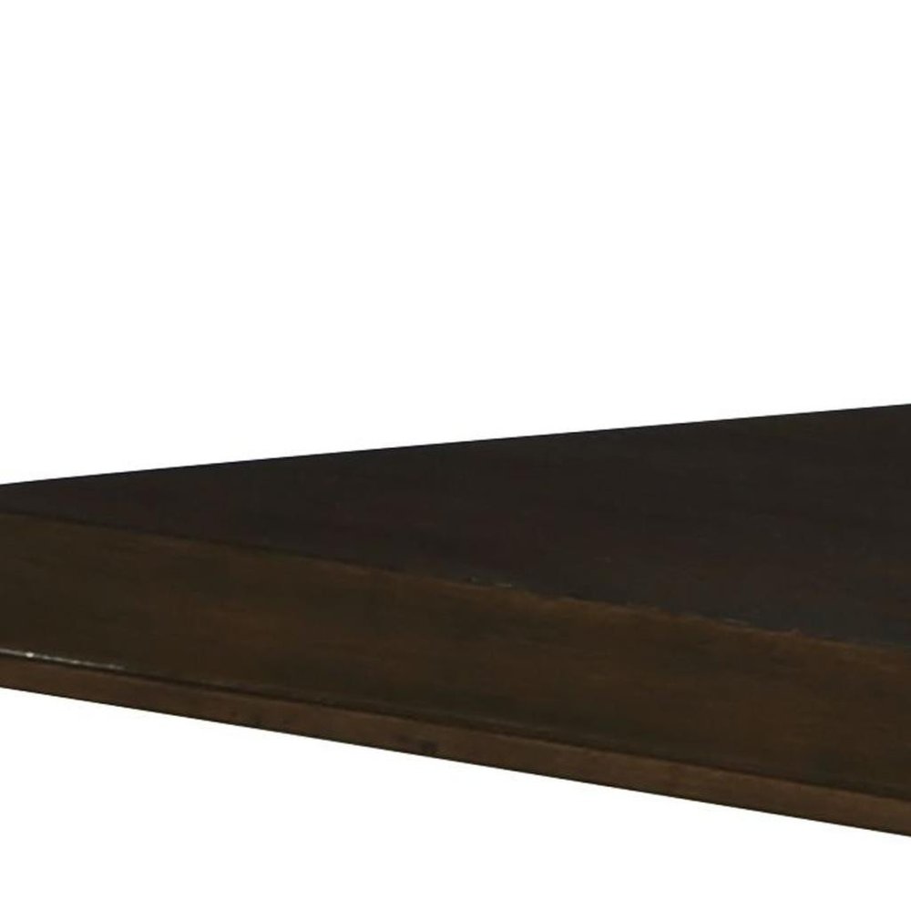 78" Walnut and White Wood Removable Leaf Double Pedestal Base Extendable Dining Table — view 4