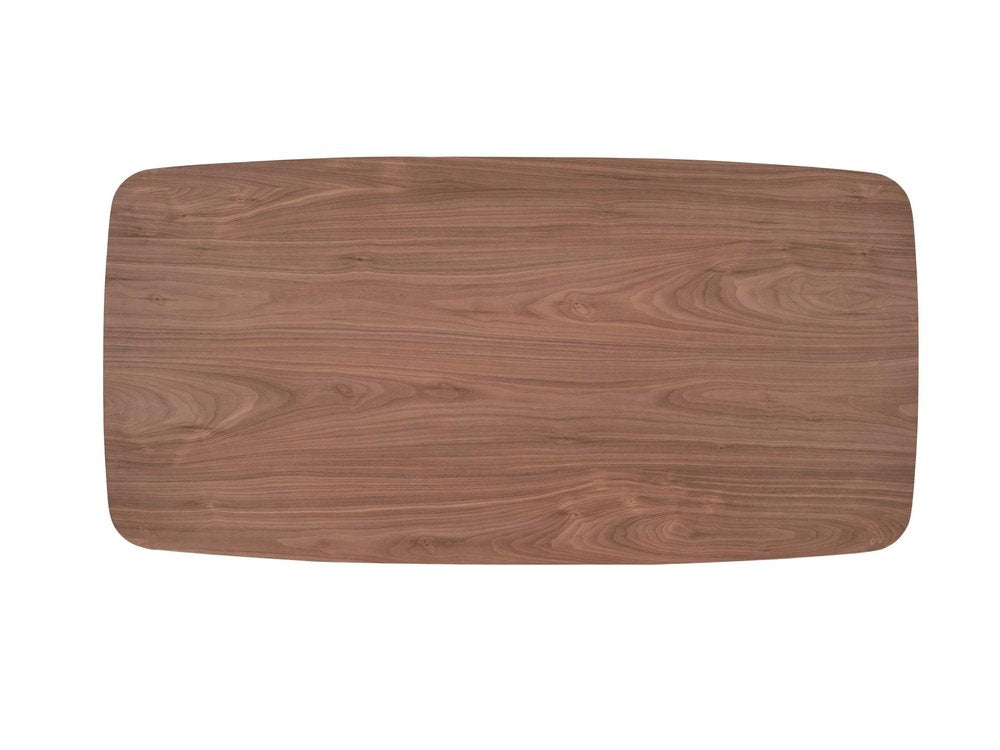 71" Walnut Wood Double Pedestal Base Dining Table — view 4