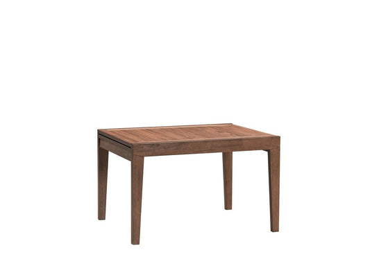 47" Walnut Wood Self-Storing Leaf Extendable Dining Table