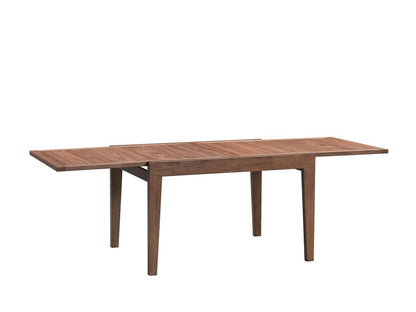 47" Walnut Wood Self-Storing Leaf Extendable Dining Table HomeRoots