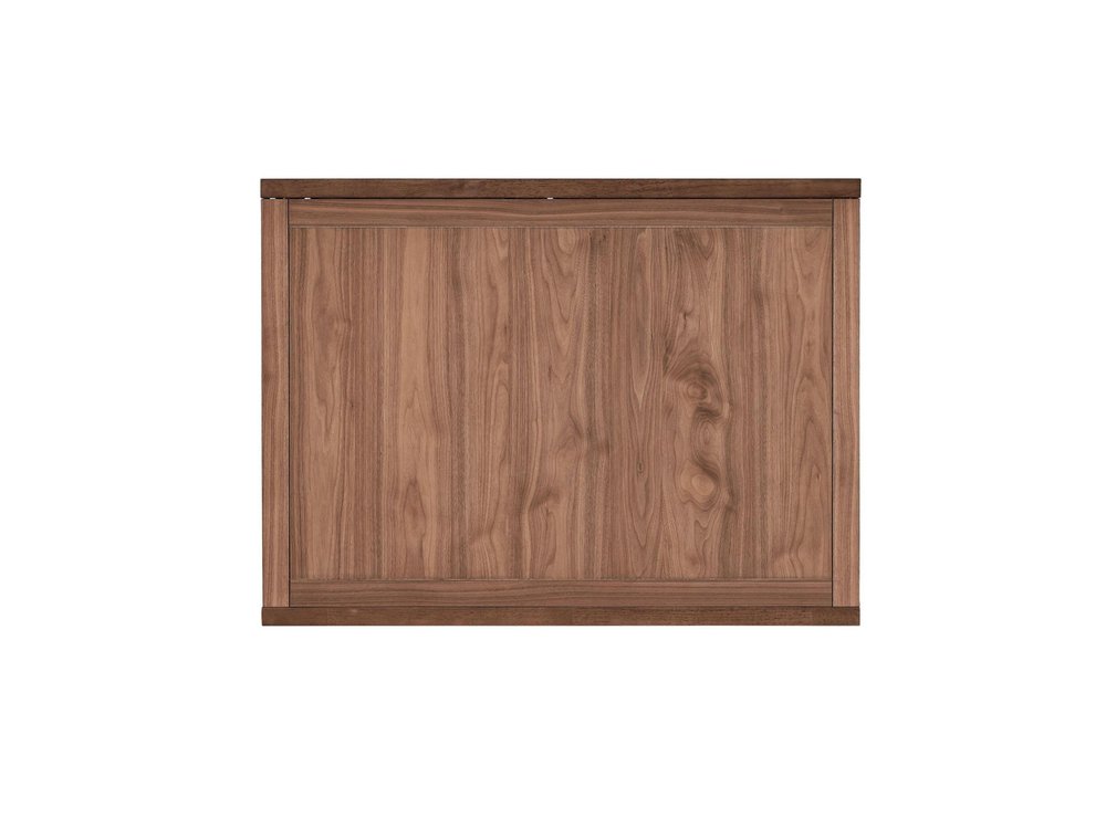 47" Walnut Wood Self-Storing Leaf Extendable Dining Table HomeRoots