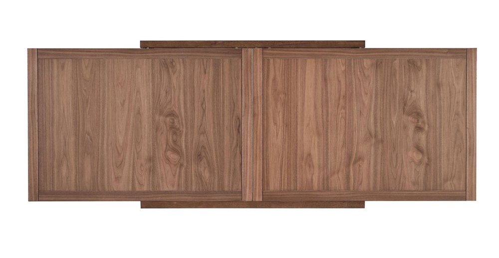 47" Walnut Wood Self-Storing Leaf Extendable Dining Table — view 5