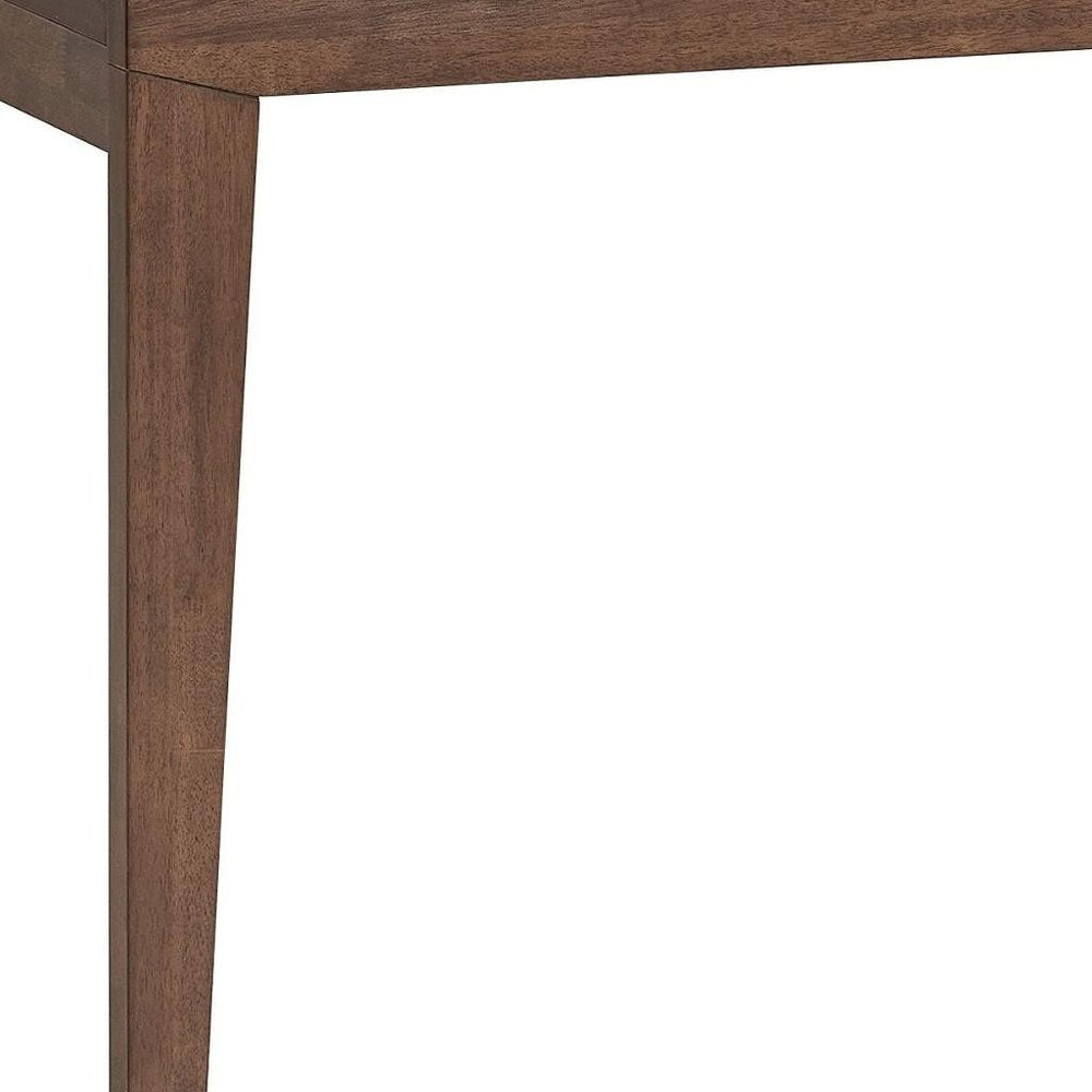47" Walnut Wood Self-Storing Leaf Extendable Dining Table — view 6