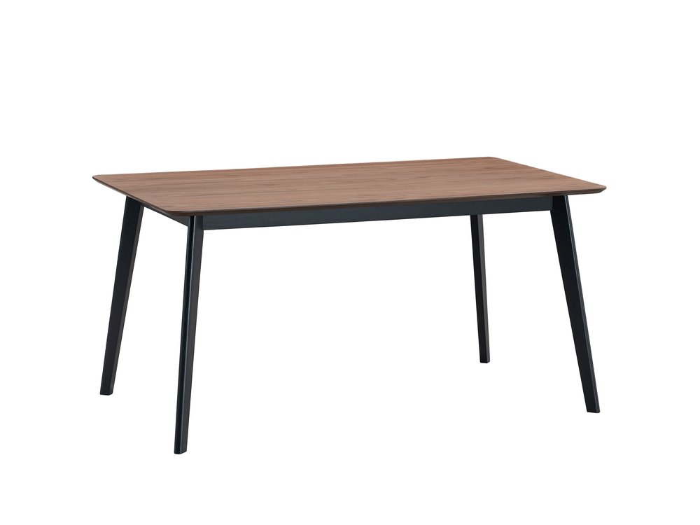 59" Walnut and Black Wood Dining Table — view 1