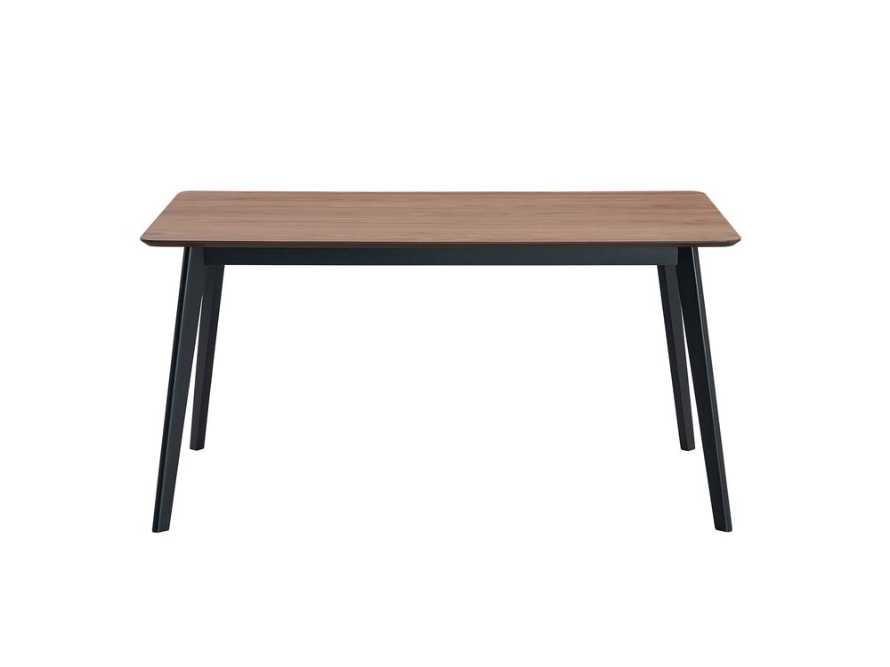 59" Walnut and Black Wood Dining Table — view 2
