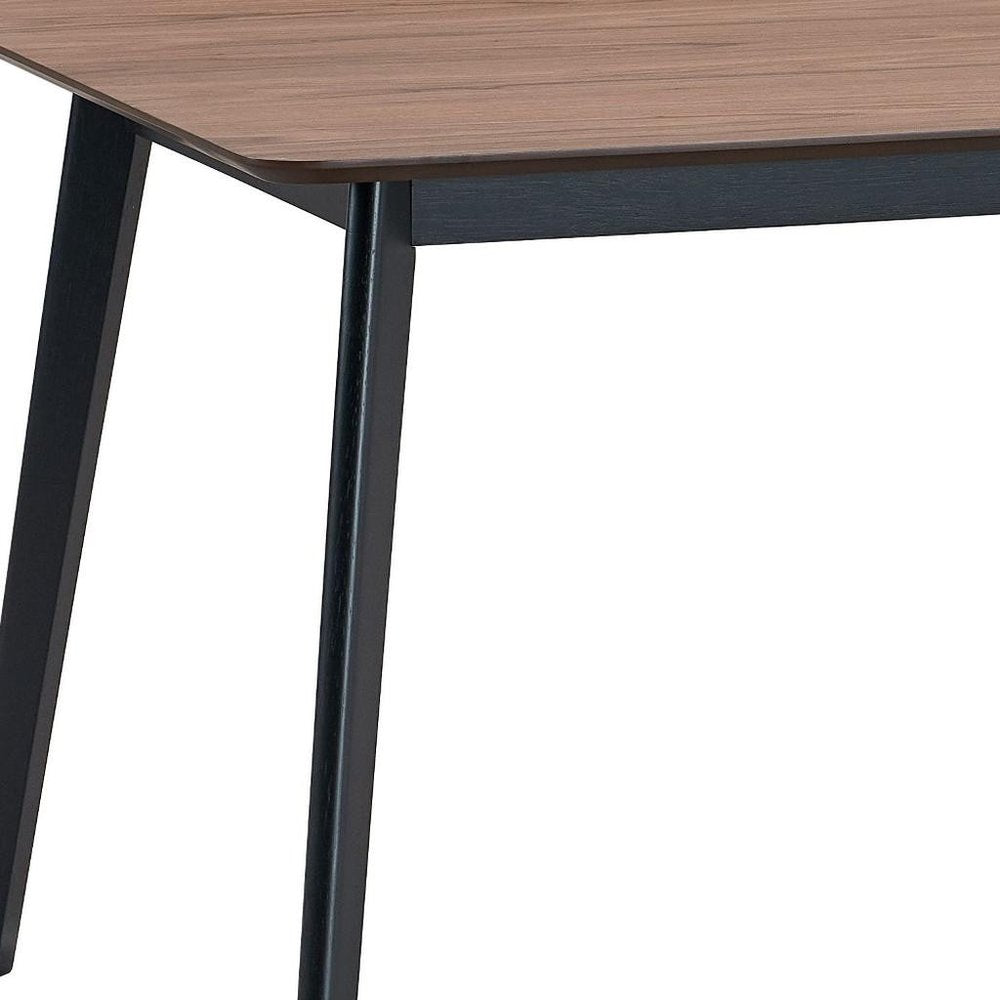 59" Walnut and Black Wood Dining Table — view 4