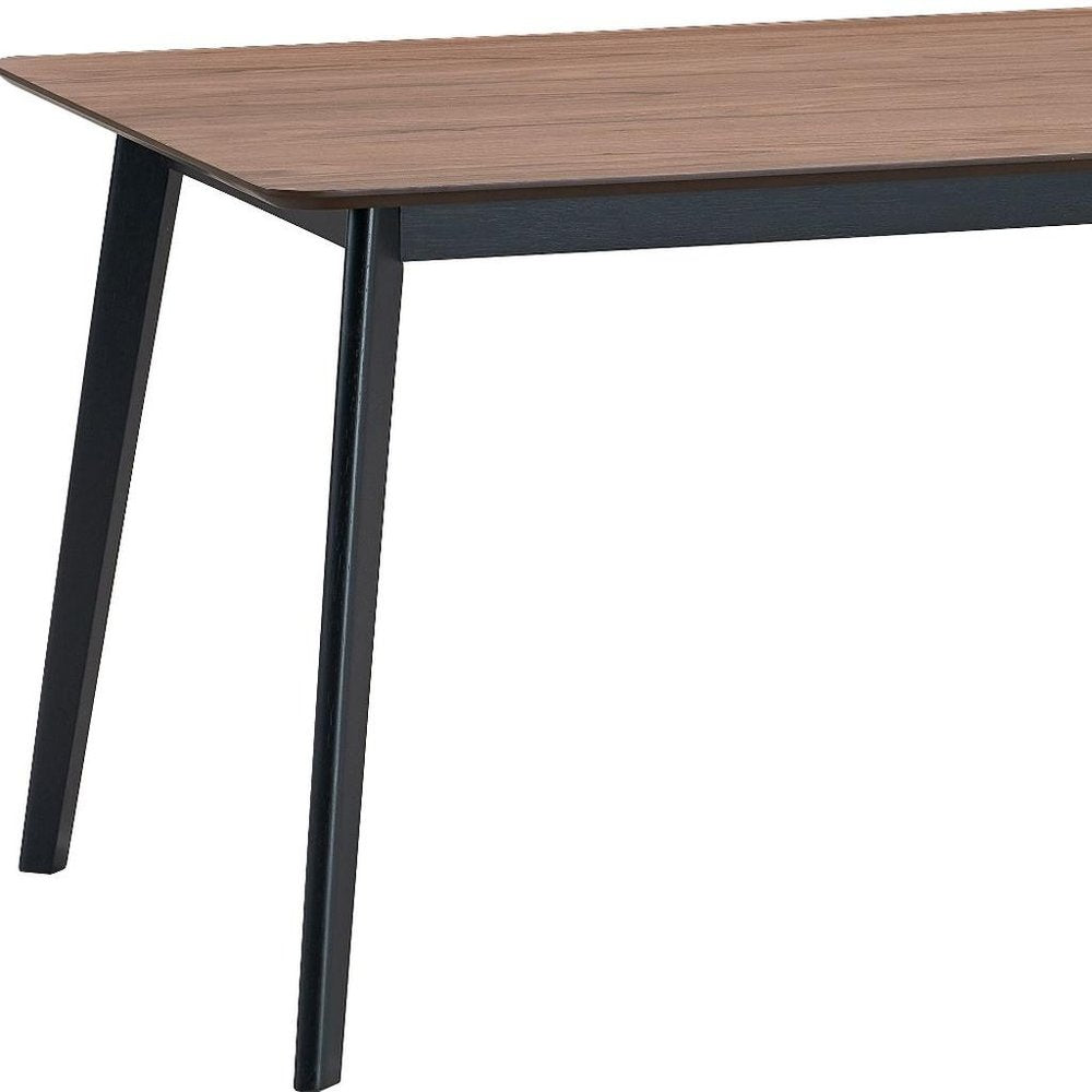 59" Walnut and Black Wood Dining Table — view 5
