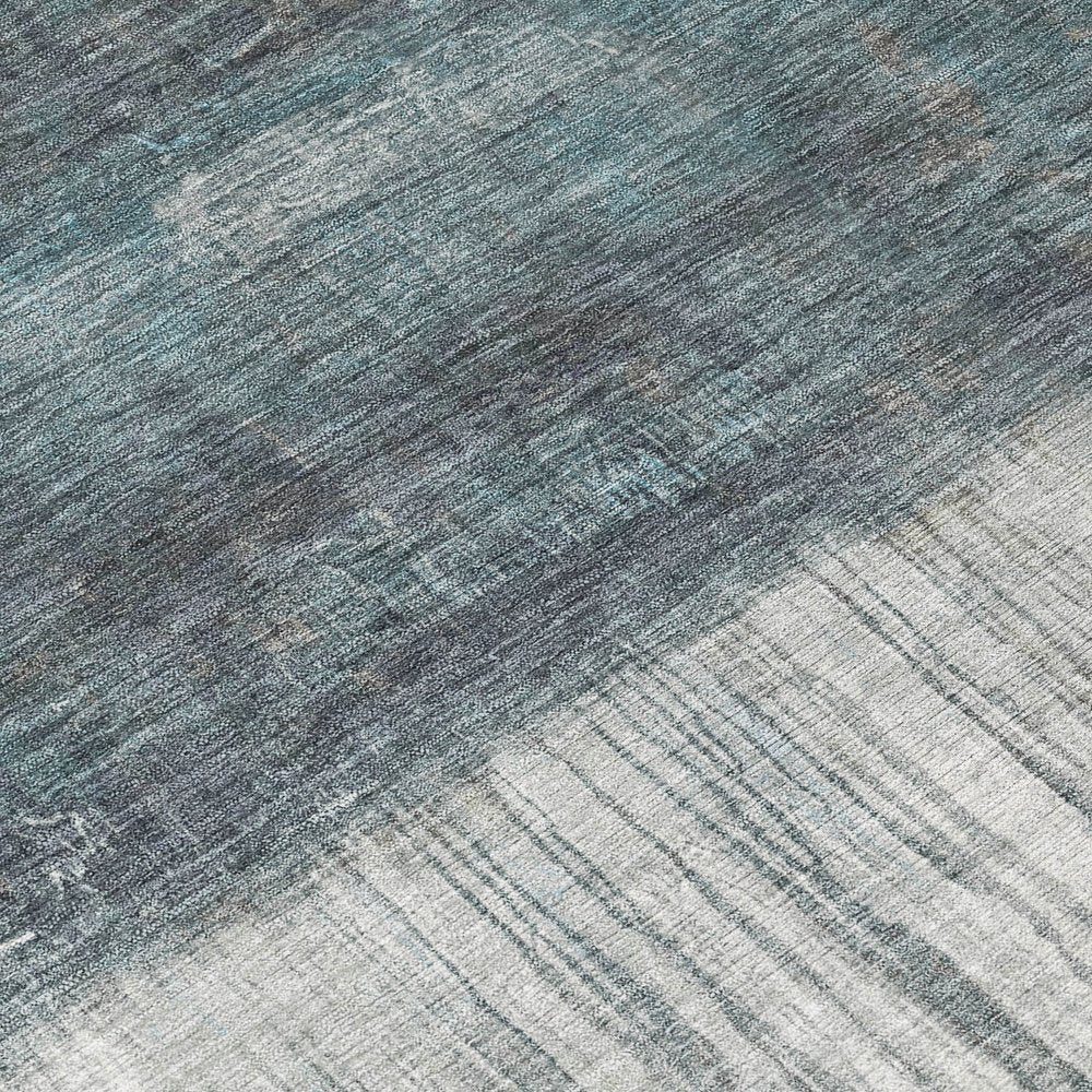 8' X 10' Blue And Gray Abstract Washable Indoor Outdoor Area Rug HomeRoots