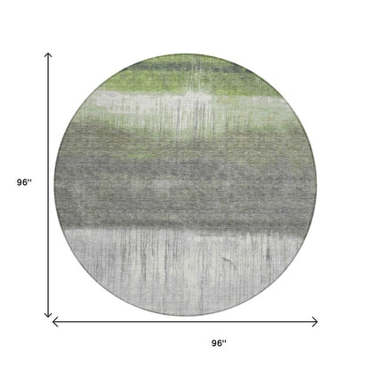 3' X 5' Fern Green And Gray Abstract Washable Indoor Outdoor Area Rug HomeRoots