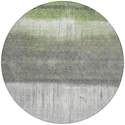 3' X 5' Fern Green And Gray Abstract Washable Indoor Outdoor Area Rug HomeRoots