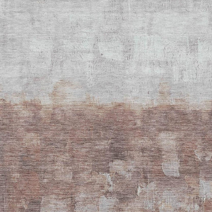 5' X 8' Rust And Silver Abstract Washable Indoor Outdoor Area Rug HomeRoots