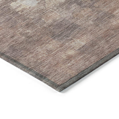 5' X 8' Rust And Silver Abstract Washable Indoor Outdoor Area Rug HomeRoots