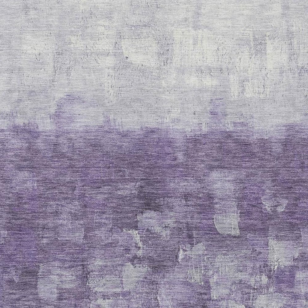 3' X 5' Purple And Silver Abstract Washable Indoor Outdoor Area Rug — view 5