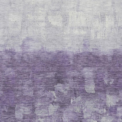 3' X 5' Purple And Silver Abstract Washable Indoor Outdoor Area Rug HomeRoots