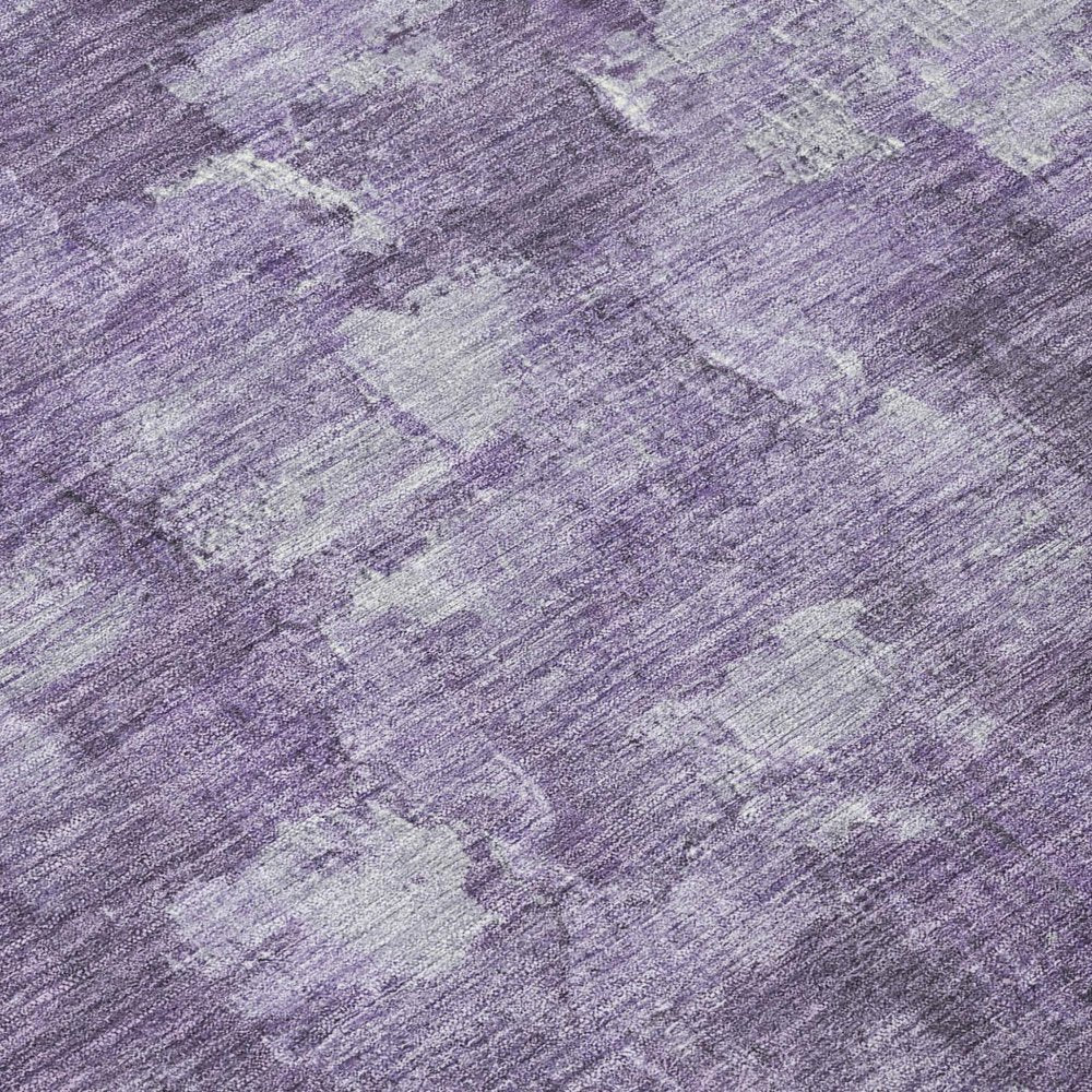 3' X 5' Purple And Silver Abstract Washable Indoor Outdoor Area Rug HomeRoots